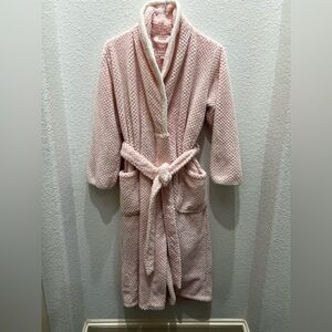 Oscar de la Renta Pink Label Pink Textured Robe